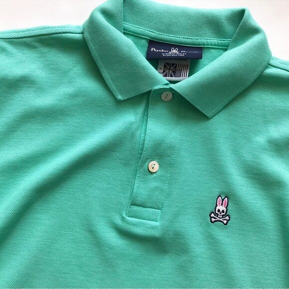Psycho Bunny green polo shirt EUC XL (18/20) - Picture 2 of 6